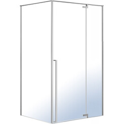 Душевая кабина Imprese Vaclav s6408612R (120x80 см, стекло прозрачное, профиль хром), Доступные размеры: 120 x 80 R, фото 