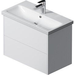 Тумба с раковиной Am.Pm Gem MGA-FHX07522WG-WCC0752WG (75 см, белая глянцевая, подвесная), фото 