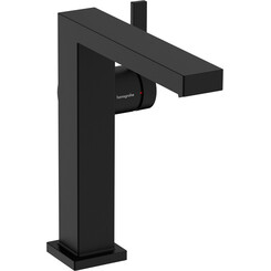 Смеситель для умывальника Hansgrohe Tecturis E Black Matt 73040670 (черный матовый, с каскадным изливом и донным клапаном), Цвет производителя: черный матовый, фото 