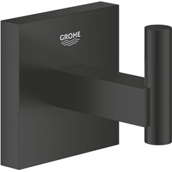 Крючок для ванной Grohe QuickFix Start Cube Black 409612430 (черный матовый), Цвет производителя: черный матовый, фото 