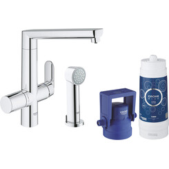 Змішувач для кухні Grohe K7 Chrome 31354001 (з підключенням питної води та додатковою лійкою), фото 