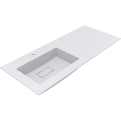 Умывальник-столешница Miraggio Erica 1200 L Miramarble 8813568 (120x50 см, с крылом), Доступные размеры: 120 x 50 L, Технология производства: Miramarble Matt, Цвет производителя: белый матовый, фото 