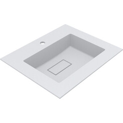 Умивальник Miraggio Erica 600 Miramarble Matt 8813411 (60x50 см, білий матовий), Доступні розміри: 60 x 50, Технологія виробництва: Miramarble Matt, Колір виробника: білий матовий, фото 