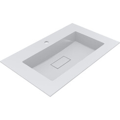 Умивальник Miraggio Erica 800 Miramarble 8813354 (80x50 см), Доступні розміри: 80 x 50, Технологія виробництва: Miramarble, Колір виробника: білий глянець, фото 