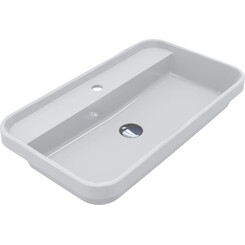 Умивальник Miraggio Ocean 700 Miramarble 8813680 (70x40 см), Доступні розміри: 70 x 40, Технологія виробництва: Miramarble, Колір виробника: білий глянець, фото 