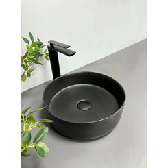 Раковина VBI Prato Black Matt VBI-011401 (36 см, чорна матова, чаша), Доступні розміри: 36 x 36, Колір виробника: чорний матовий, фото 