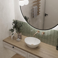 Раковина VBI Parma White VBI-011000 (40x33 см, чаша), Доступні розміри: 40 x 33, Колір виробника: білий глянець, фото 