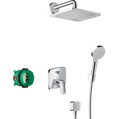 Душевая система Hansgrohe Crometta E 240 Chrome 27957000 (скрытого монтажа), фото 