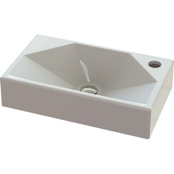 Умивальник Snail Меркурій R 157RA100 (40x24 см), Доступні розміри: 40 x 24 R, Колір виробника: білий глянець, фото 