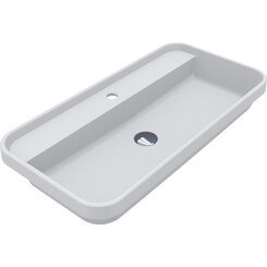 Умивальник Miraggio Ocean 800 Miramarble Matt 8813823 (80x40 см, білий матовий), Доступні розміри: 80 x 40, Технологія виробництва: Miramarble Matt, Колір виробника: білий матовий, фото 