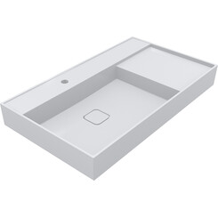 Умывальник Miraggio Soul 900 Miramarble 8813319 (90x52 см, с крылом), Доступные размеры: 90 x 52, Технология производства: Miramarble, Цвет производителя: белый глянец, фото 