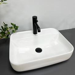 Раковина VBI Ragusa Marmo VBI-014500 (50x39 см), Доступні розміри: 50 x 39, Колір виробника: білий глянець, фото 