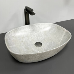 Раковина VBI Olbia Gray Stone VBI-014300 (51x39 см, сірий камінь, чаша), Колір виробника: сірий камінь, фото 