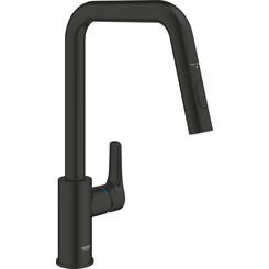 Смеситель для кухни Grohe Eurosmart 306192430 (черный матовый, с выдвижной лейкой), Цвет производителя: черный матовый, фото 