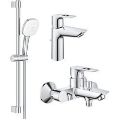 Комплект змішувачів 3 в 1 для ванної кімнати Grohe BauLoop New M-Size UA123215M1 (23603001+23762001+26748003), фото 