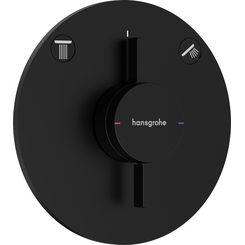 Внешняя часть смесителя скрытого монтажа для ванны Hansgrohe DuoTurn S Matt Black 75418670 (черная матовая), Цвет производителя: черный матовый, фото 