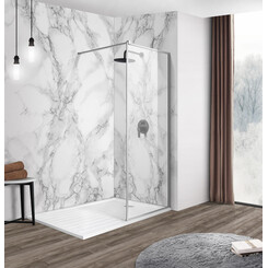 Душевая стенка Imprese Walk-IN s09110001TR (100 см, стекло прозрачное, профиль хром), Доступные размеры: 100, Цвет производителя: прозрачное стекло, фото 