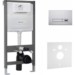 Инсталляция для унитаза 4 в 1 Volle Master Evo Sensor 2220.010301 (с клавишей смыва, прокладкой и креплением к стене), фото 