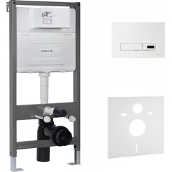 Инсталляция для унитаза 4 в 1 Volle Master Evo Sensor 2220.010305 (с клавишей смыва, прокладкой и креплением к стене), фото 