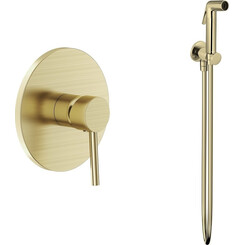 Гигиенический душ со смесителем Volle Cruze Cepillado Oro SET20240415 (1547.100215+1586.190115, золотой), Цвет производителя: золото, фото 