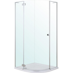 Душевая кабина Volle Benita Left 1017.114601L(4коробки) (90x90 см, стекло прозрачное, профиль хром, с поддоном), фото 