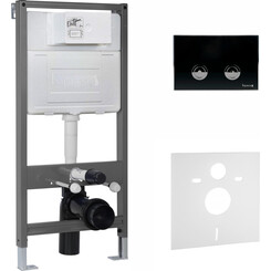 Инсталляция для унитаза 4 в 1 Imprese i-Frame i1613 (с клавишей смыва, прокладкой и креплением к стене), фото 