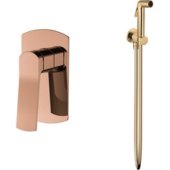 Гигиенический душ со смесителем Volle Solo Cepillado Bronce SET20240412 (1510.101421+1586.190121, бронзовый), Цвет производителя: бронза, фото 