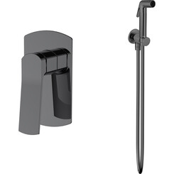 Гигиенический душ со смесителем Volle Solo Pistola Gris SET20240403 (1510.101405+1586.190105, серый), Цвет производителя: серый, фото 