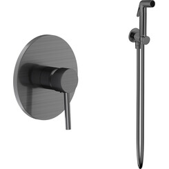 Гигиенический душ со смесителем Volle Cruze Pistola Gris SET20240409 (1547.100206+1586.190105, серый), Цвет производителя: серый, фото 