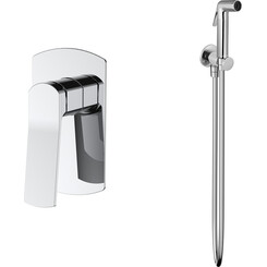 Гигиенический душ со смесителем Volle Solo Chrome SET20240402 (1510.101401+1586.190101), Цвет производителя: хром, фото 