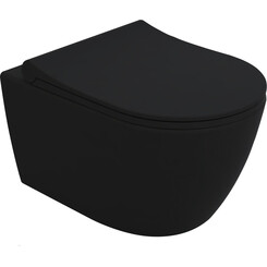 Безободковый подвесной унитаз Volle Cante DeLaNoche 1312.151004 (черный матовый, с сиденьем), Цвет производителя: черный матовый, фото 