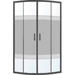 Душевая кабина Eger Tisza BS 599-021-BS/1 (90x90 см, стекло с рисунком, профиль черный матовый), фото 