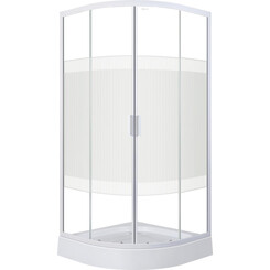 Душевая кабина с поддоном Eger Tisza WS 599-021-S (90x90 см, стекло с рисунком, профиль белый глянцевый), фото 