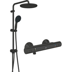 Душова система з термостатом Grohe QuickFix Precision Start & Vitalio Start 250 Black UA303908T2 (345942430+266802431, чорна матова), фото 