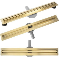 Душовий трап Rea Neox Slim Pro Brushed Gold 70 REA-G2714 (70 см, брашоване золото), Колір виробника: золото брошене (матове), Доступні розміри: 70, фото 