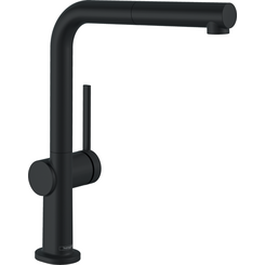 Смеситель для кухни Hansgrohe Talis M54 Black Matt 72809670 (черный матовый, с выдвижной лейкой), Цвет производителя: черный матовый, фото 
