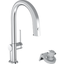 Змішувач для кухні Hansgrohe Aqittura M91 Chrome 76803000 (з висувною лійкою та підключенням питної води), Колір виробника: хром, фото 