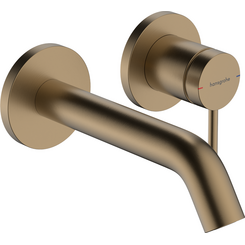 Внешняя часть смесителя скрытого монтажа для умывальника Hansgrohe Tecturis S Brushed Bronze 73350140 (брашированная бронза, с донным клапаном), Цвет производителя: брашированная бронза, фото 
