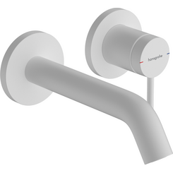 Внешняя часть смесителя скрытого монтажа для умывальника Hansgrohe Tecturis S White Matt 73350700 (белая матовая, с донным клапаном), Цвет производителя: белый матовый, фото 