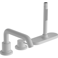 Зовнішня частина змішувача на борт ванни Hansgrohe Tecturis S White Matt 73447700 (біла матова, на три отвори), Колір виробника: білий матовий, фото 
