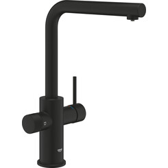 Смеситель для кухни Grohe Blue Pure Minta 30590KF0 (фантомный черный, с выдвижной лейкой и подключением питьевой воды), Цвет производителя: фантомный черный матовый, фото 