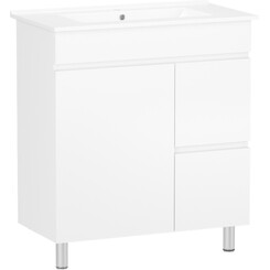 Тумба RJ Fly-XO с умывальником RJ Jenor RJFU085-4180WHSET (RJFU085-4180WH+RZJ815, 80 см, белая, напольная), Доступные размеры: 80, Цвет производителя: белый, фото 