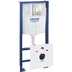 Инсталляция для унитаза 5 в 1 Grohe Rapid Sl Fresh 39449000 (с клавишей смыва, прокладкой и креплением к стене), фото 