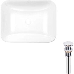 Умывальник Qtap Scorpio White QT1411K490WN47290 (51x38 см, с донным клапаном), Доступные размеры: 51 x 38, Цвет производителя: белый глянец, фото 