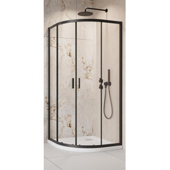 Душевая кабина Radaway Alienta A Black 10229090-54-01 (90x90 см, стекло прозрачное, профиль черный матовый), Доступные размеры: 90 x 90, Цвет производителя: черный матовый, фото 