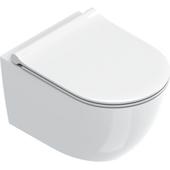 Безободковый подвесной унитаз Catalano Sfera 50 NewFlush 0511500001+0551200001+9056060000 (воронкообразный, с сиденьем), фото 