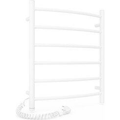 Электрический полотенцесушитель Laris Зебра Классик ЧК6 S3 73207860 (500x600, белый глянцевый, левый, сенсорный, с программатором), Доступные размеры: 500 x 600, Подключение полотенцесушителя: левое, фото 