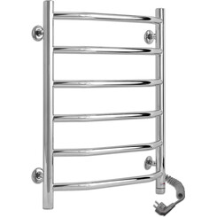 Электрический полотенцесушитель Laris Виктория П6 S3 73207821 (450x600, хром/белый/черный/золото/бронза, правый, сенсорный, с программатором), Доступные размеры: 450 x 600, Подключение полотенцесушителя: правое, фото 