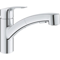 Смеситель для кухни Grohe Eurosmart New Chrome 30305001 (с выдвижной лейкой), фото 
