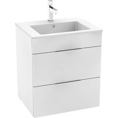 Тумба с умывальником Roca Suit A85118A806 (54 см, белая глянцевая, подвесная), фото 